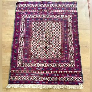 Hand knotted Afghan Baluch rug